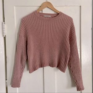 Active USA blush ribbed sweater